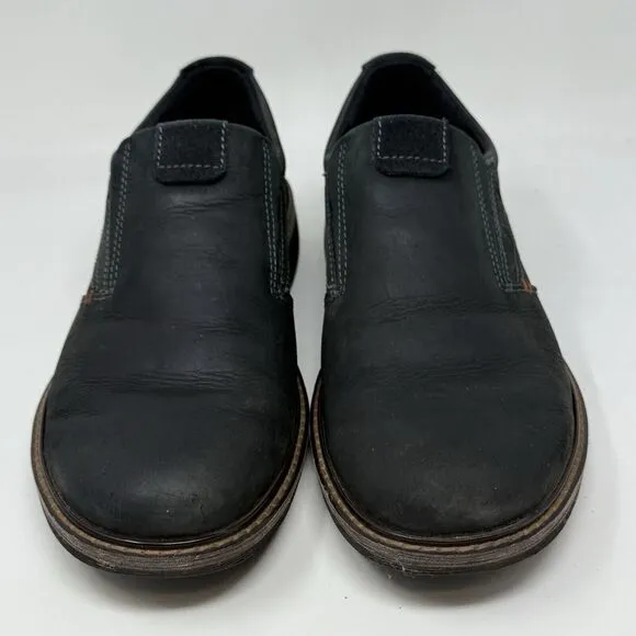 Ecco Turn Goretex Shoes Mens 9 EU 43 Black Nubuck Leather Slip On Casual Office