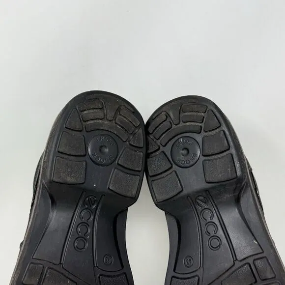 Ecco Turn Goretex Shoes Mens 9 EU 43 Black Nubuck Leather Slip On Casual Office