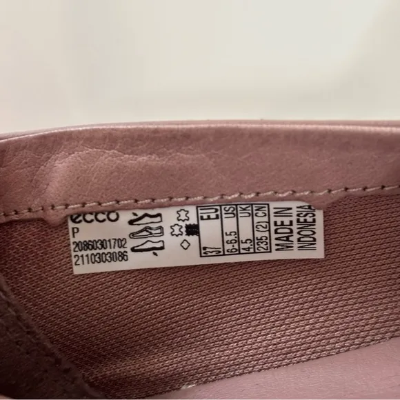 Ecco Women's Size 38 (6-6.5) Simpil W Woodrose Purple Leather Slip On Shoes