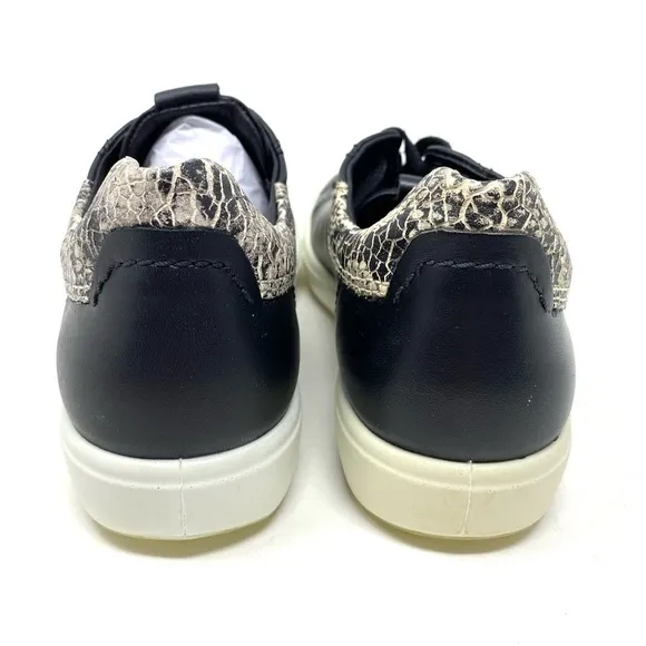 ECCO - WOMENS SOFT 7 Leather SHOES 470343-60099 Black limestone