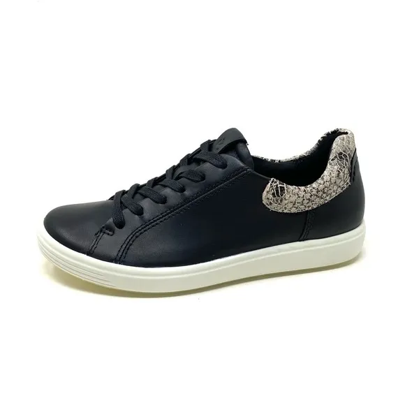 ECCO - WOMENS SOFT 7 Leather SHOES 470343-60099 Black limestone