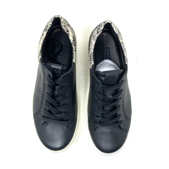 ECCO - WOMENS SOFT 7 Leather SHOES 470343-60099 Black limestone