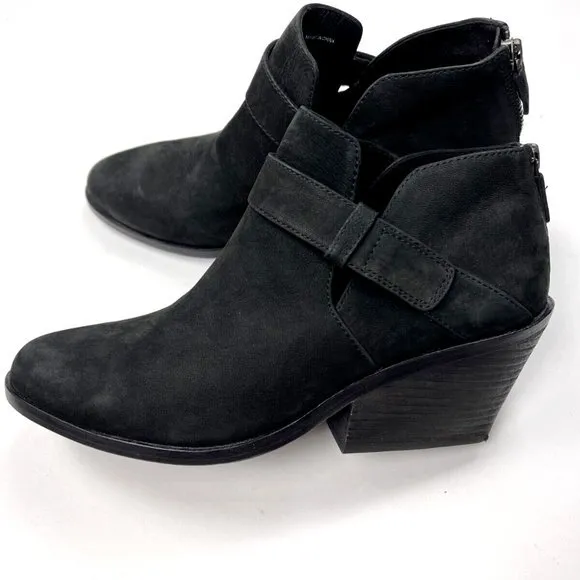 Eileen Fisher Ives Tumbled Nubuck Bootie‎ Women 8 NWOB $250 Black Ankle Boots