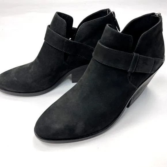 Eileen Fisher Ives Tumbled Nubuck Bootie‎ Women 8 NWOB $250 Black Ankle Boots