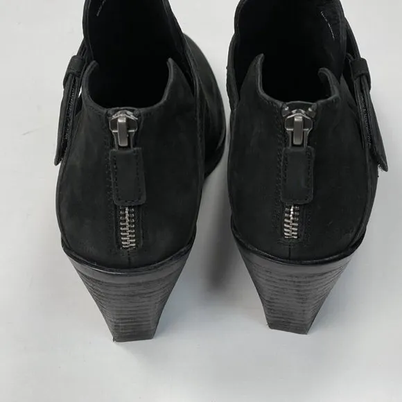 Eileen Fisher Ives Tumbled Nubuck Bootie‎ Women 8 NWOB $250 Black Ankle Boots