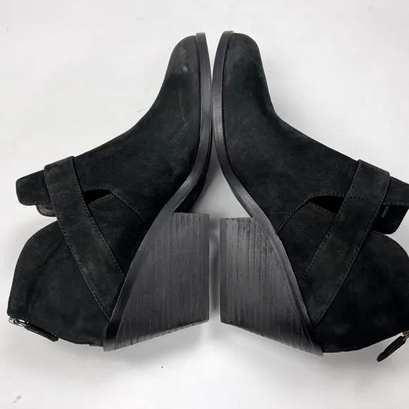 Eileen Fisher Ives Tumbled Nubuck Bootie‎ Women 8 NWOB $250 Black Ankle Boots