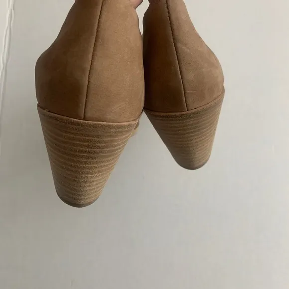 Eileen Fisher Nikki Heeled Leather Peep Toe Sandals