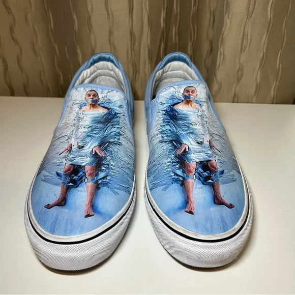 Emerica Wino G6 Slip-On Steve-O Shoes Men's 13 Blue White Skater Jackass EUC!