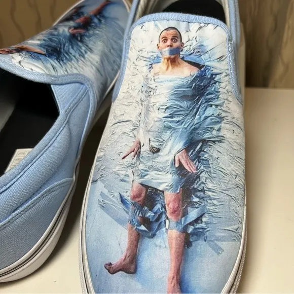 Emerica Wino G6 Slip-On Steve-O Shoes Men's 13 Blue White Skater Jackass EUC!