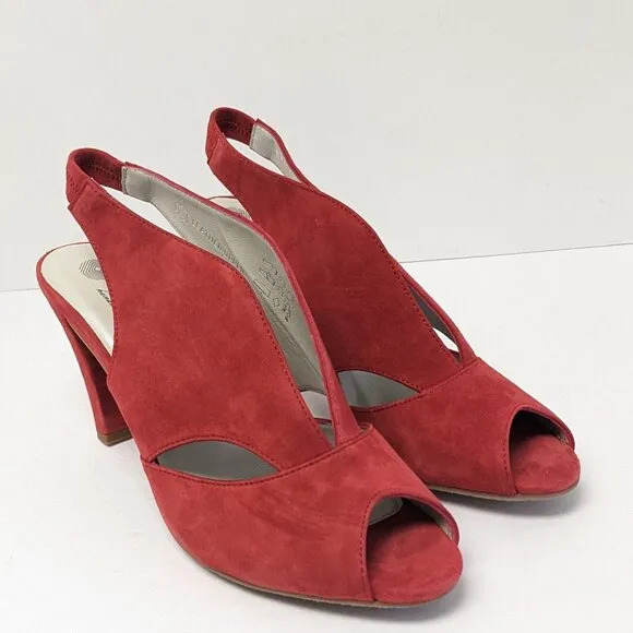 Eric Michael Peru Heeled Sandals, Red, Women's 40 EU (US 9.5-10)