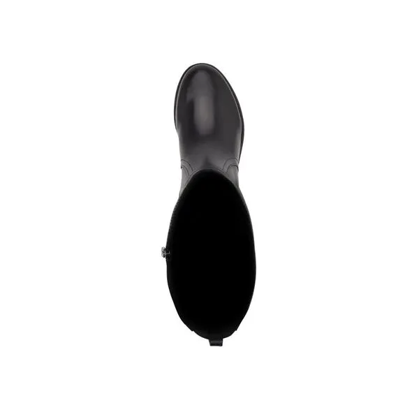 ESPRIT Womens Black Arch Support Round Toe Stacked Heel Zip-Up Boots Shoes 6