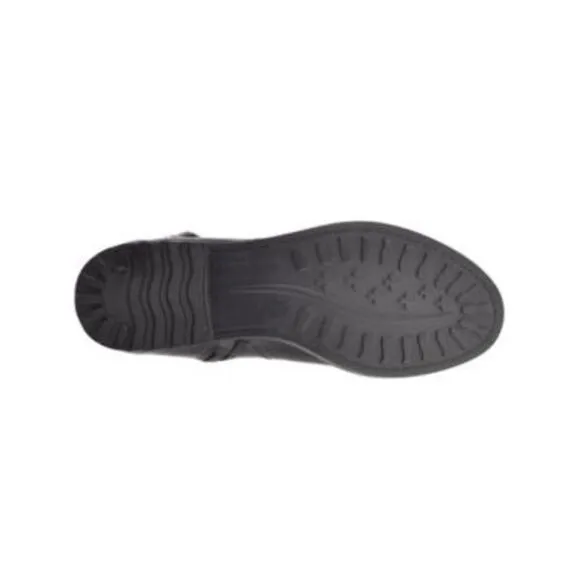 ESPRIT Womens Black Arch Support Round Toe Stacked Heel Zip-Up Boots Shoes 6