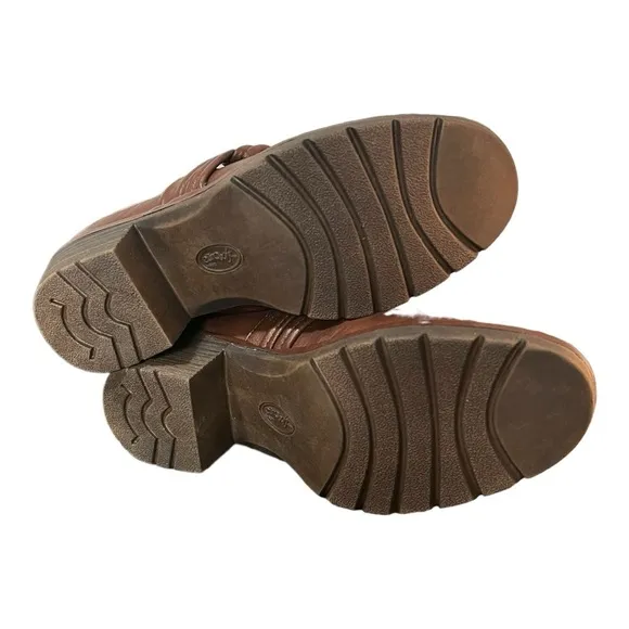 Euro Soft Tarra Brown Vegan Chunky Heeled Slip-On Shoes Size 11
