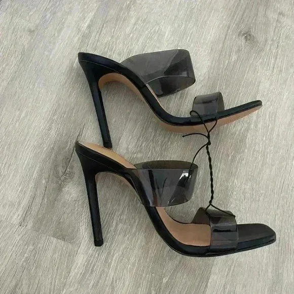 EXPRESS - Barely There Double Band Heeled Sandals 7