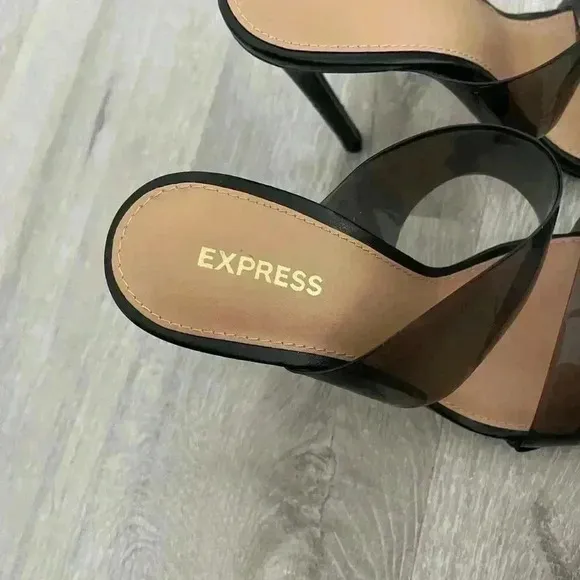 EXPRESS - Barely There Double Band Heeled Sandals 7