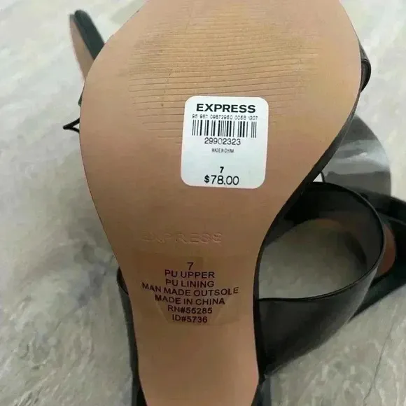 EXPRESS - Barely There Double Band Heeled Sandals 7