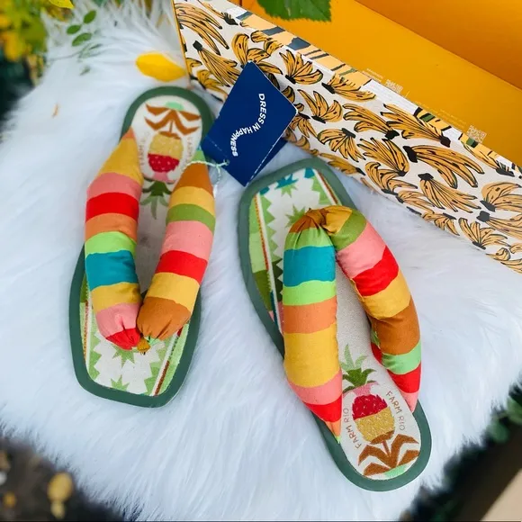 FARM Rio Pineapple Puffy Sandals
