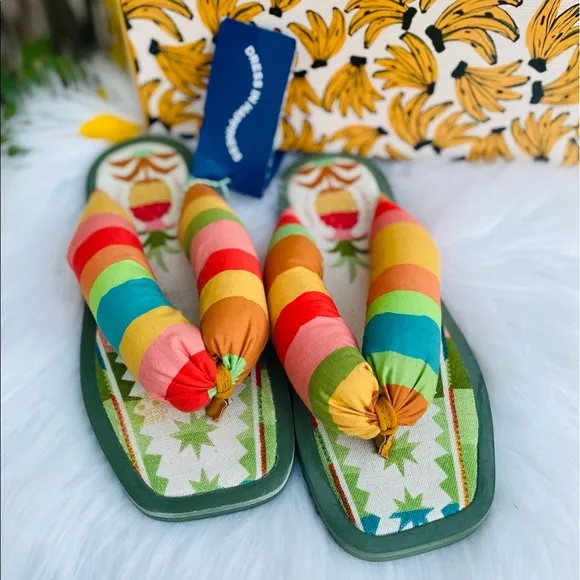 FARM Rio Pineapple Puffy Sandals