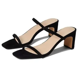 Faryl By Farylrobin Analisa Sandals Women's US 13 Black Suede Square Toe ZPO395