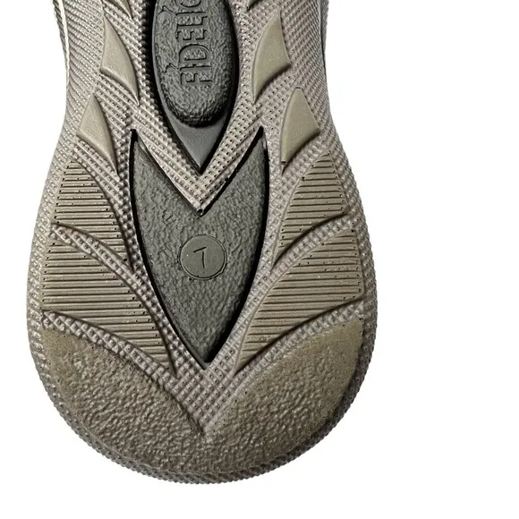 FIDELIO Hallux Haley Side Zip Leather Fossil Grey Shoes Women's Size 9.5 UK 7