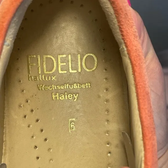 Fidelio Hallux Haley Womens Shoes Lace/zip up Suede Leather US 8.5 UK6 Red/Orang