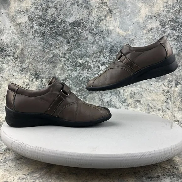 Fidelio Women's Size UK 4 (6.5-7) Hallux Brown Bronze Closed Toe Wedge Shoes