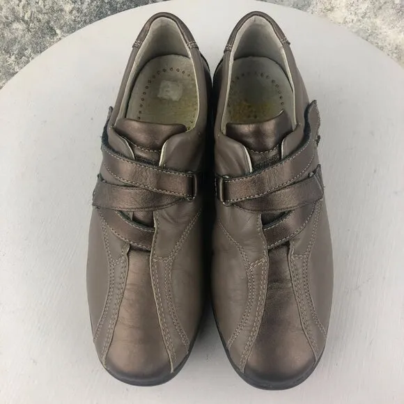 Fidelio Women's Size UK 4 (6.5-7) Hallux Brown Bronze Closed Toe Wedge Shoes