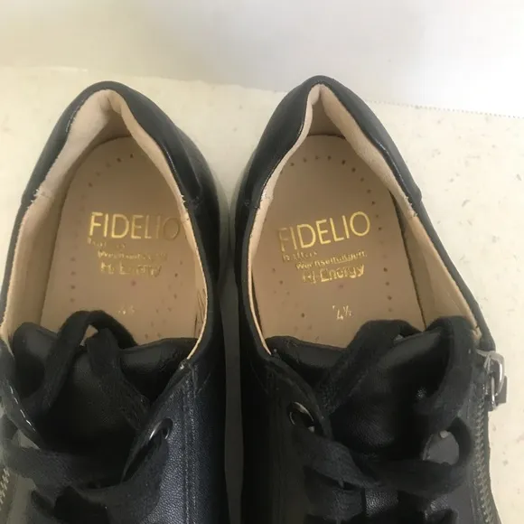Fidelio Women’s US 7 (UK 4.5) Hallux Hi-Energy Sneakers Leather Shoes Black