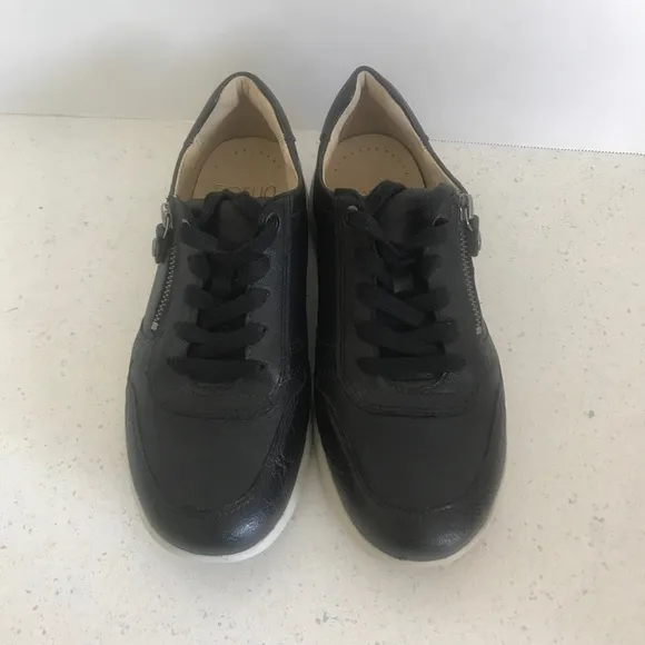 Fidelio Women’s US 7 (UK 4.5) Hallux Hi-Energy Sneakers Leather Shoes Black