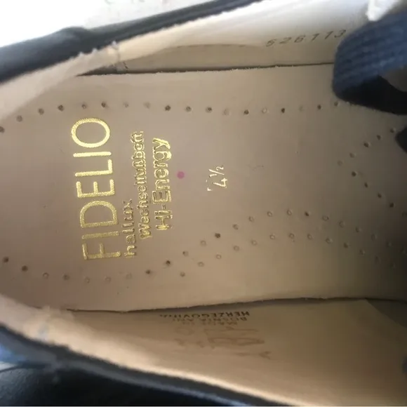 Fidelio Women’s US 7 (UK 4.5) Hallux Hi-Energy Sneakers Leather Shoes Black