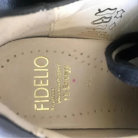 Fidelio Women’s US 7 (UK 4.5) Hallux Hi-Energy Sneakers Leather Shoes Black