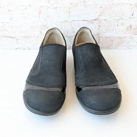 FINN COMFORT EDINA SOFT LEATHER SHOES REMOVABLE INSOLE EBONY