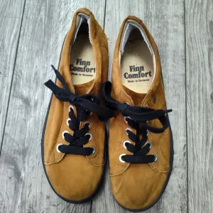 Finn Comfort Shoes Women's 6.5 Elpaso Brown Nubuck Leather Suede Germany Sneaker