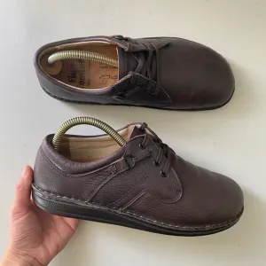 Finn Comfort Vassa Brown Leather Lace Up Oxford Comfort Shoe EU40 Leather Insole