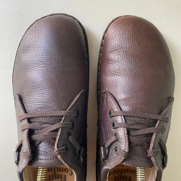 Finn Comfort Vassa Brown Leather Lace Up Oxford Comfort Shoe EU40 Leather Insole