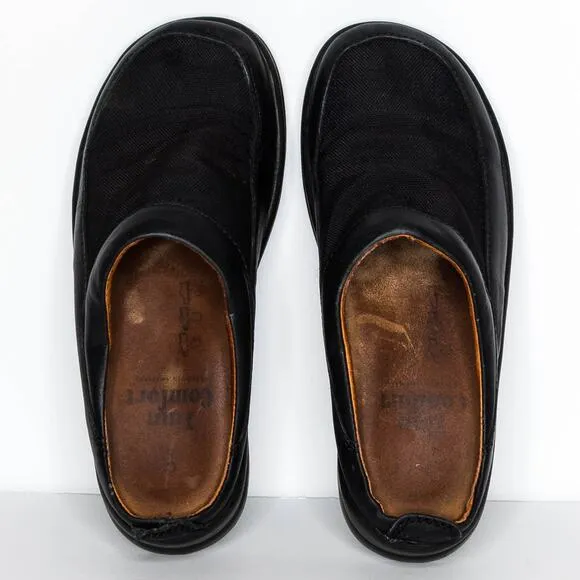 Finn Comfort Women's Slip On Mules Shoes Leather Made In Germany Size 7.5 | AE