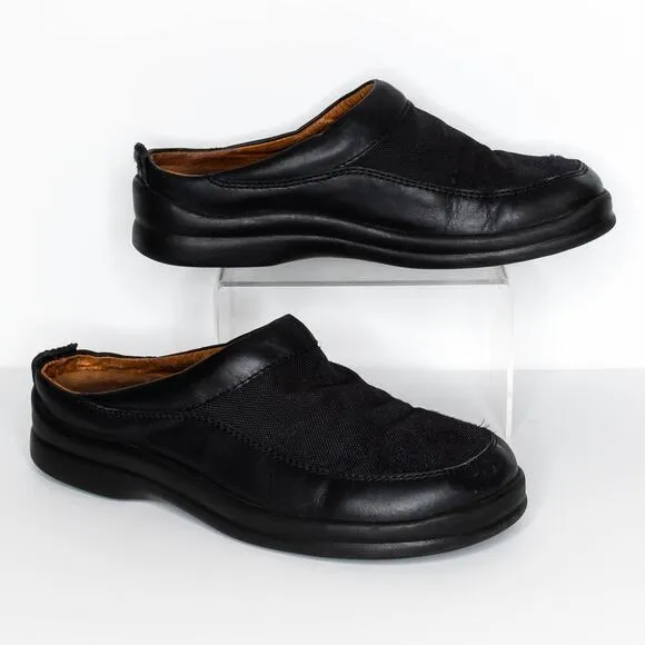 Finn Comfort Women's Slip On Mules Shoes Leather Made In Germany Size 7.5 | AE