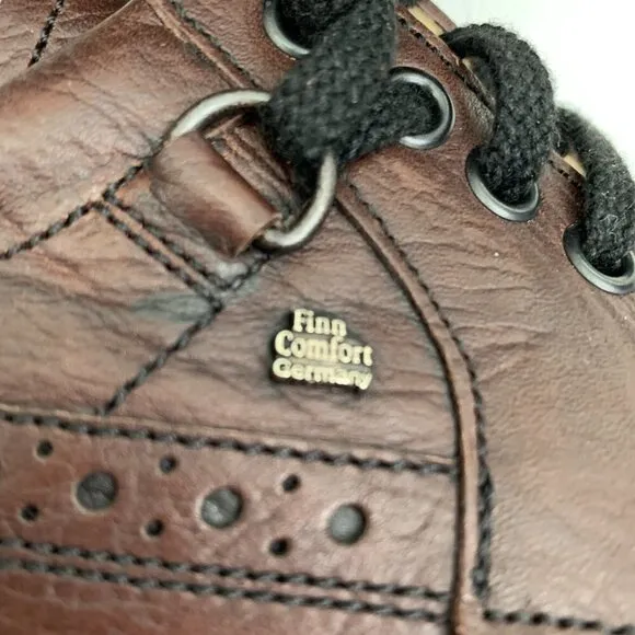 Finn Comfort York Espresso Leather Men's Size 41/US 8