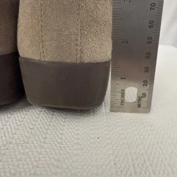 Fitflop Crystal Sneaker Loafer Womens Size 8.5 Suede Comfort Sparkly Wedge Taupe