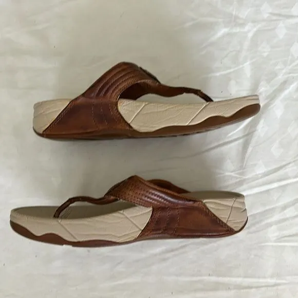 FitFlop WalkStar 3 Leather Toe Post Sandals sz 6