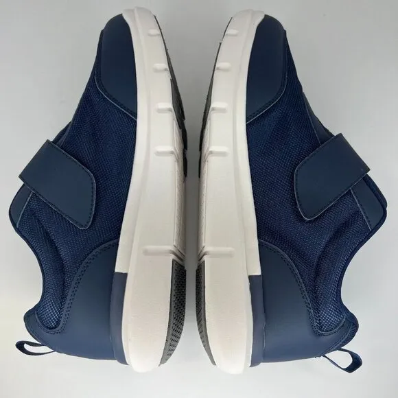 Fitville Mens ETDSV4202305 Blue Easytop Duo Strap V4 Size 10EW Pain Relief Shoes