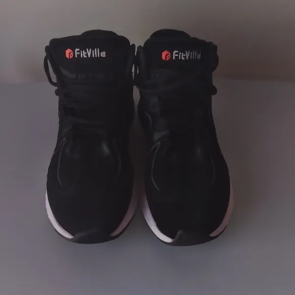 FitVille Men's Extra Wide Rebound Core Walking Shoes Black Size US 9.5 EW