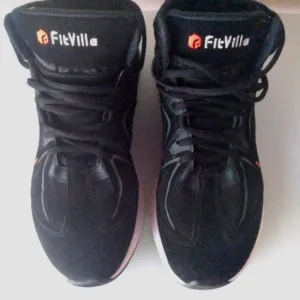 FitVille Men's Extra Wide Rebound Core Walking Shoes Black Size US 9.5 EW
