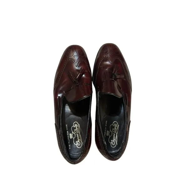 Florsheim Imperial Burgundy Leather Slip On Tassel‎ Dress Shoes Men Size 11.5D