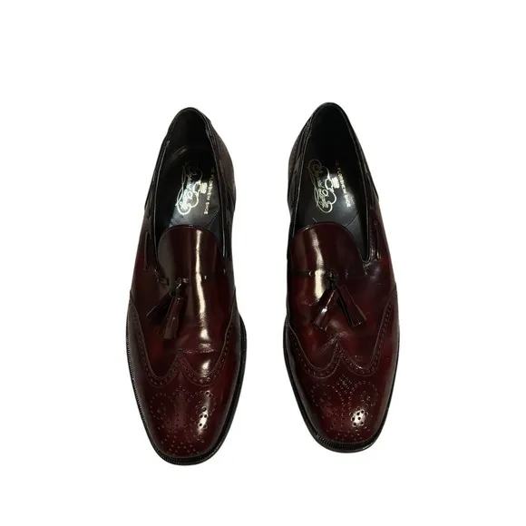 Florsheim Imperial Burgundy Leather Slip On Tassel‎ Dress Shoes Men Size 11.5D