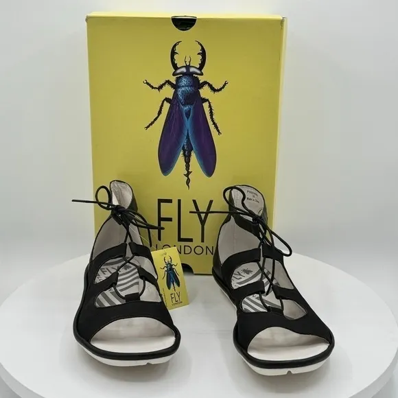 Fly London MURA859FLY Womens Sandals  Size EU 38  Color Black  NEW