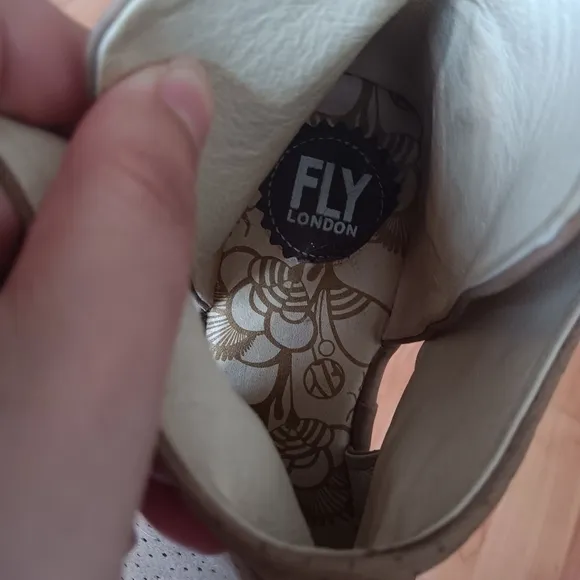 Fly London Peep Toe Wedge Suede Tan Sandals Summer 39