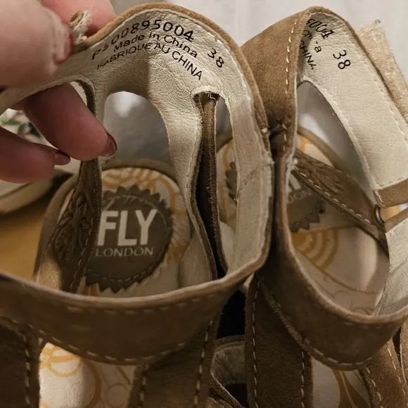 Fly London wedge sandals size 38