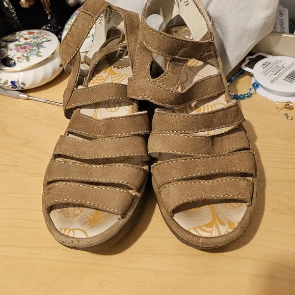 Fly London wedge sandals size 38