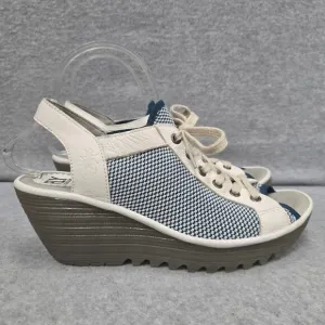 Fly London Yedu Platform Wedge Sandals Size 41